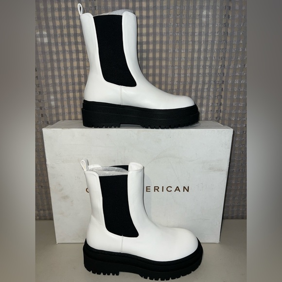 🤍 NIB! Good American Chelsea Leather Boots - Picture 6 of 9